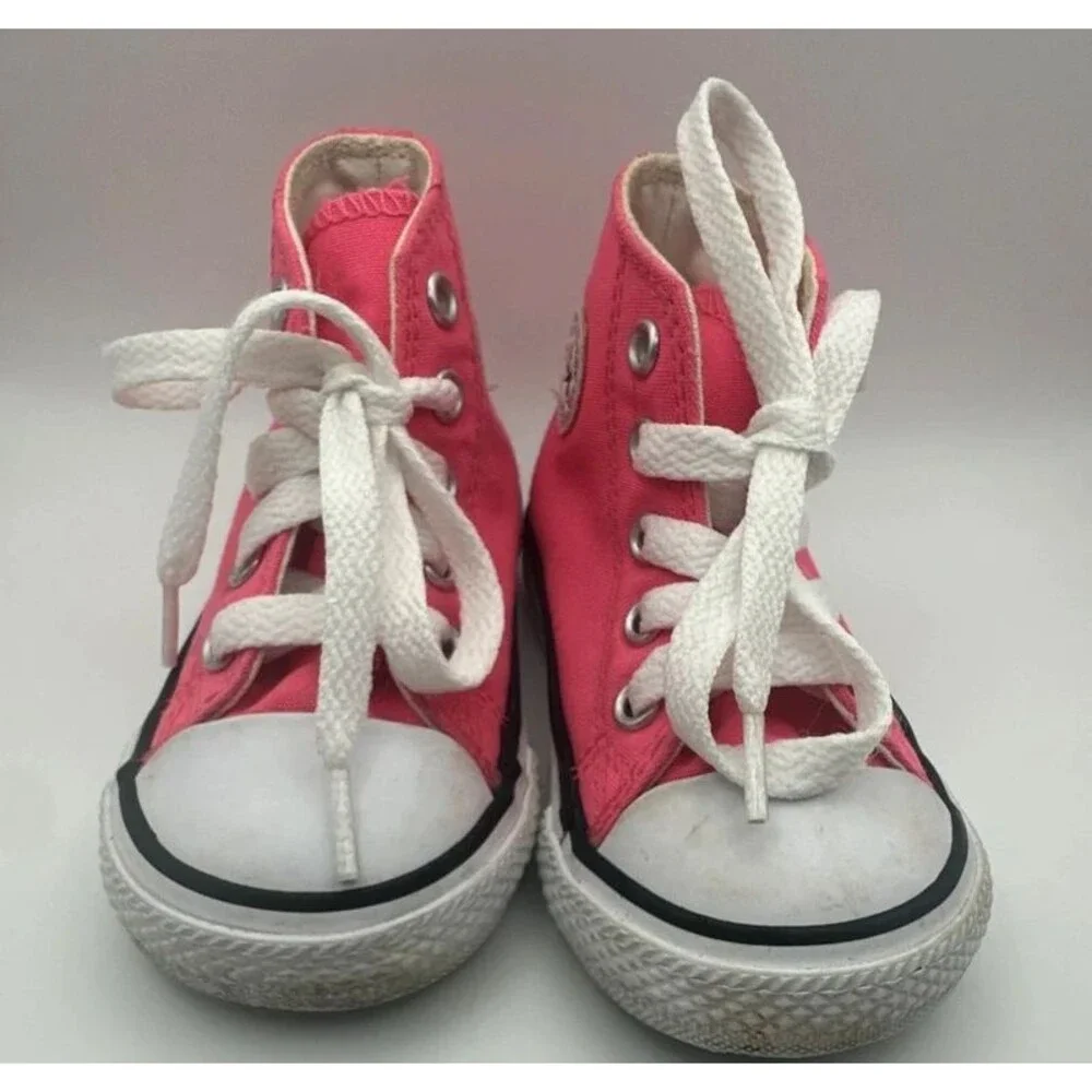 Converse Chuck Taylor All Star High Top Sneakers Pink Toddler Size 4